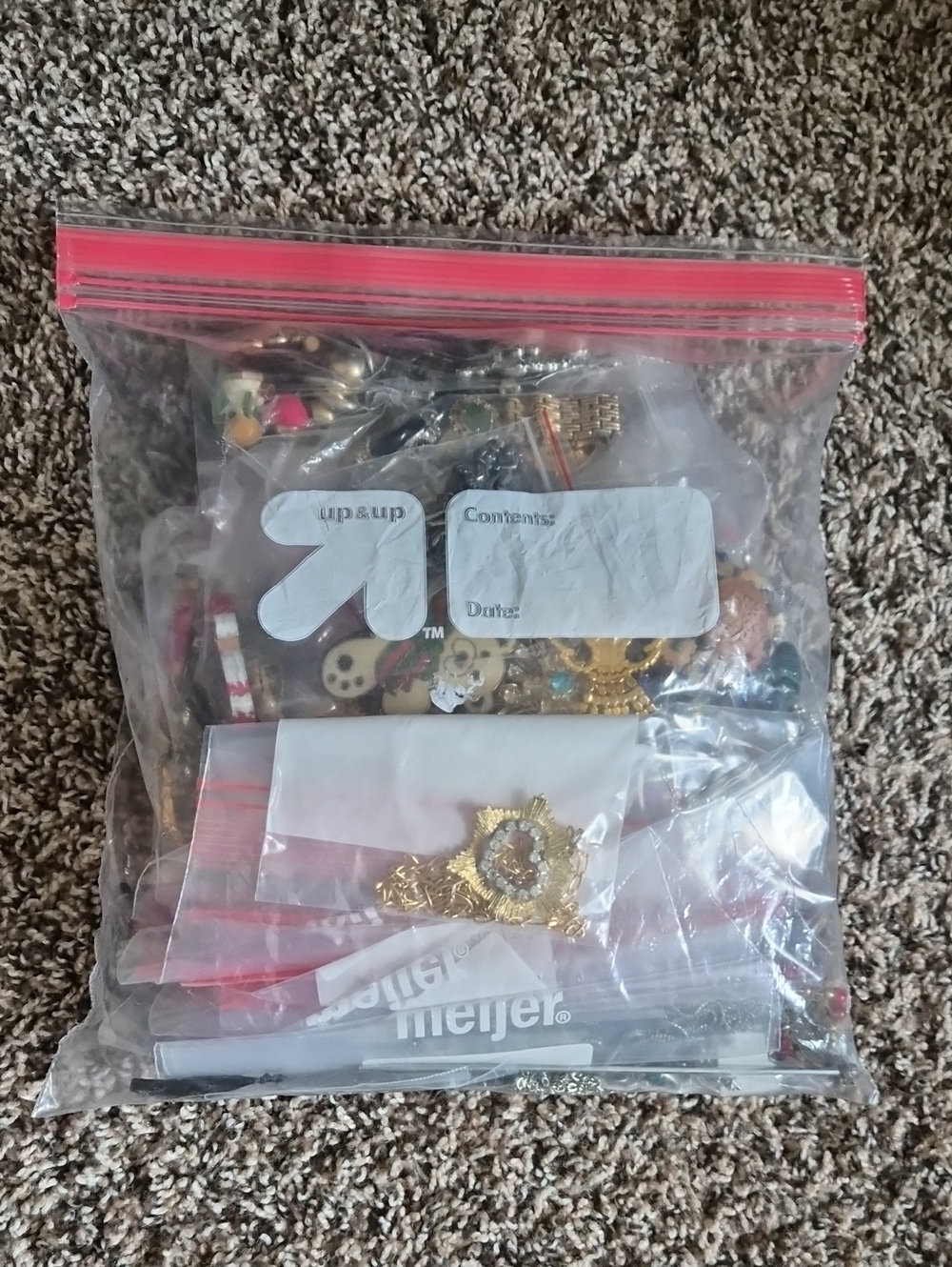LARGE BAG OF MYSTERY JEWELRY & ITEMS